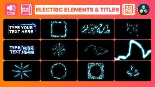 Videohive - Electric Elements And Titles | DaVinci Resolve - 34563238 - 34563238