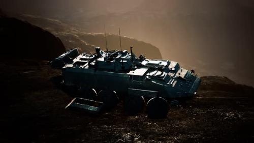 Videohive - Old Military Vehicle in Afghanistan Mountains - 34611832 - 34611832