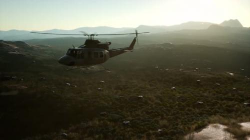 Videohive - Slow Motion United States Military Helicopter in Vietnam - 34611866 - 34611866