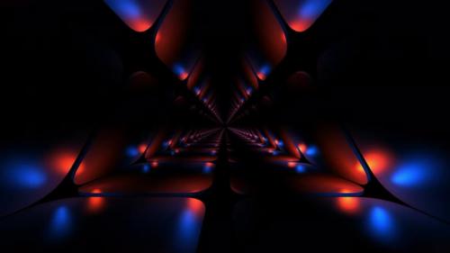 Videohive - 4K Colored Triangle Glossy Tunnel - 34615295 - 34615295