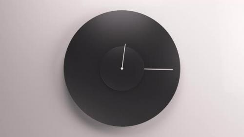 Videohive - Minimalistic Black Clock on a Wall - 34615311 - 34615311