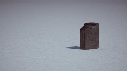 Videohive - Old Metal Fuel Canister at Salt Flats in Utah - 34615456 - 34615456