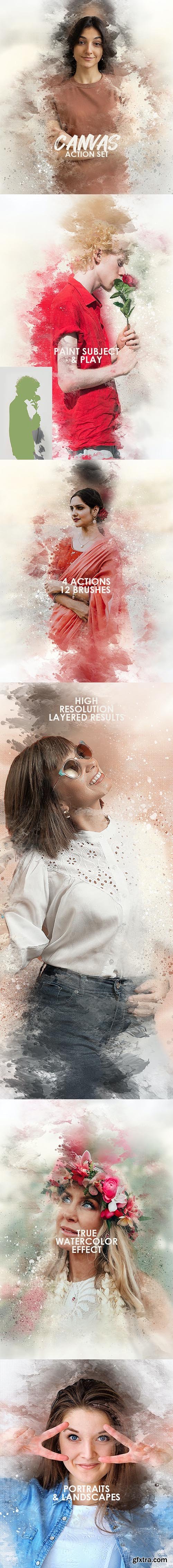 GraphicRiver - Canvas Photo Watercolor Actions 34418752