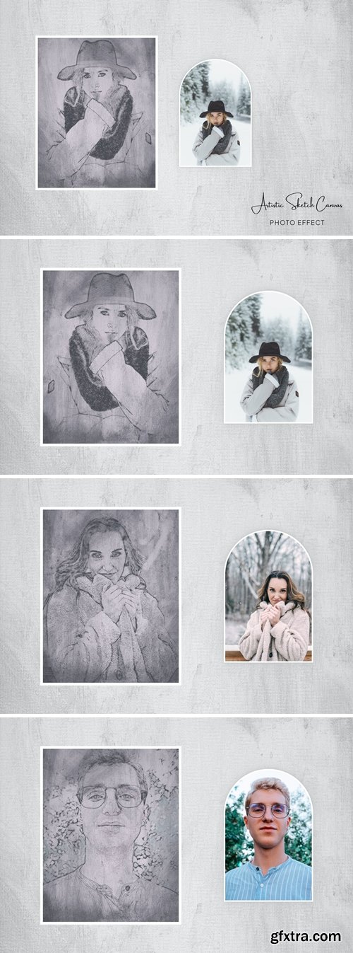 Artistic Sketch Canvas Photo Effect