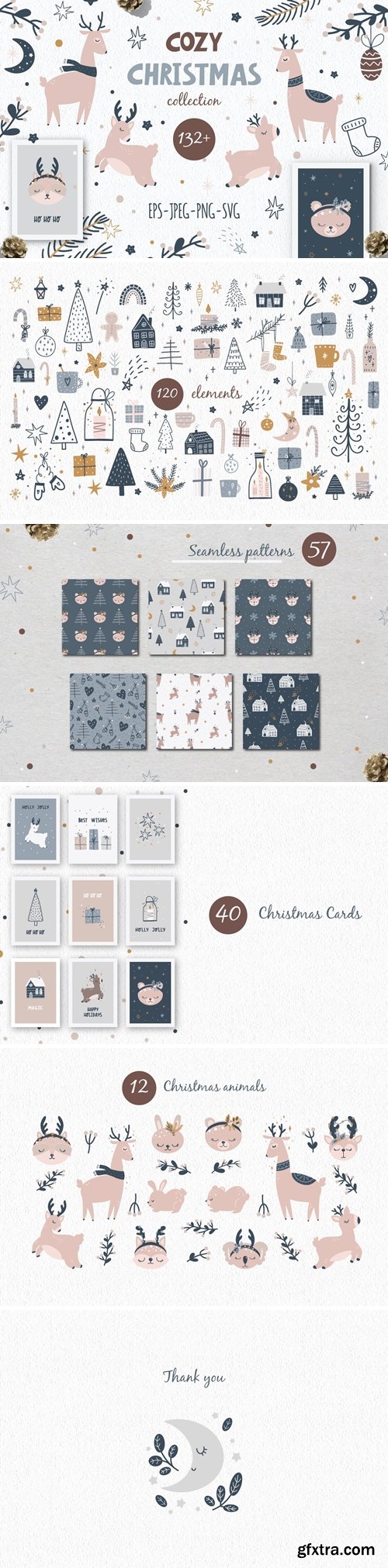 Cozy Christmas collection. Christmas elements