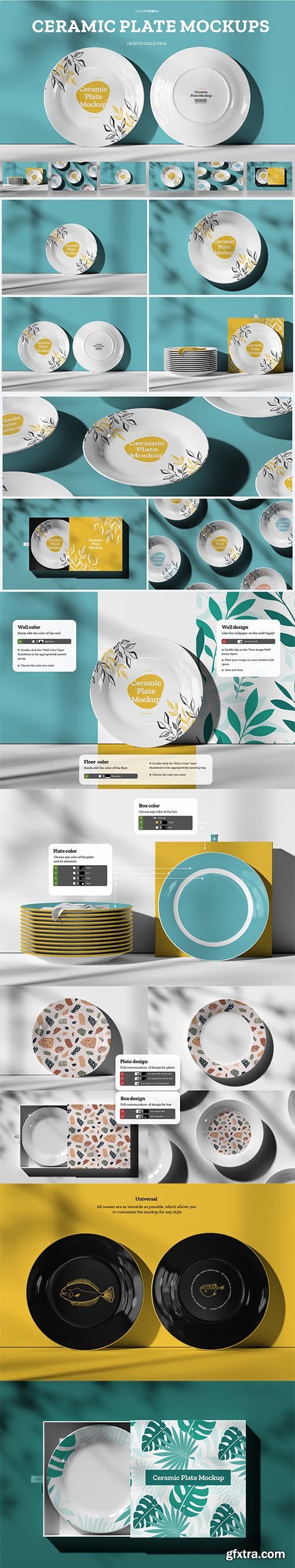 CreativeMarket - 7 Mockups Ceramic Plates 6628799