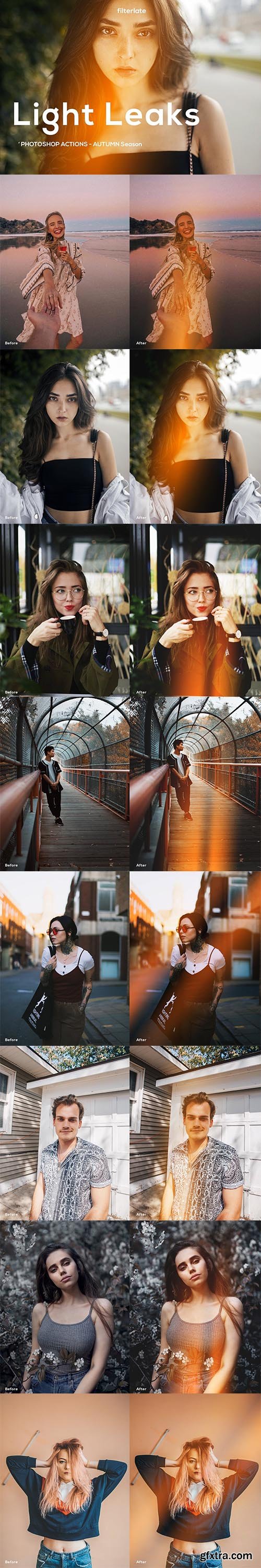 CreativeMarket - Light Leaks Set. 4 | Ps Actions 4213716