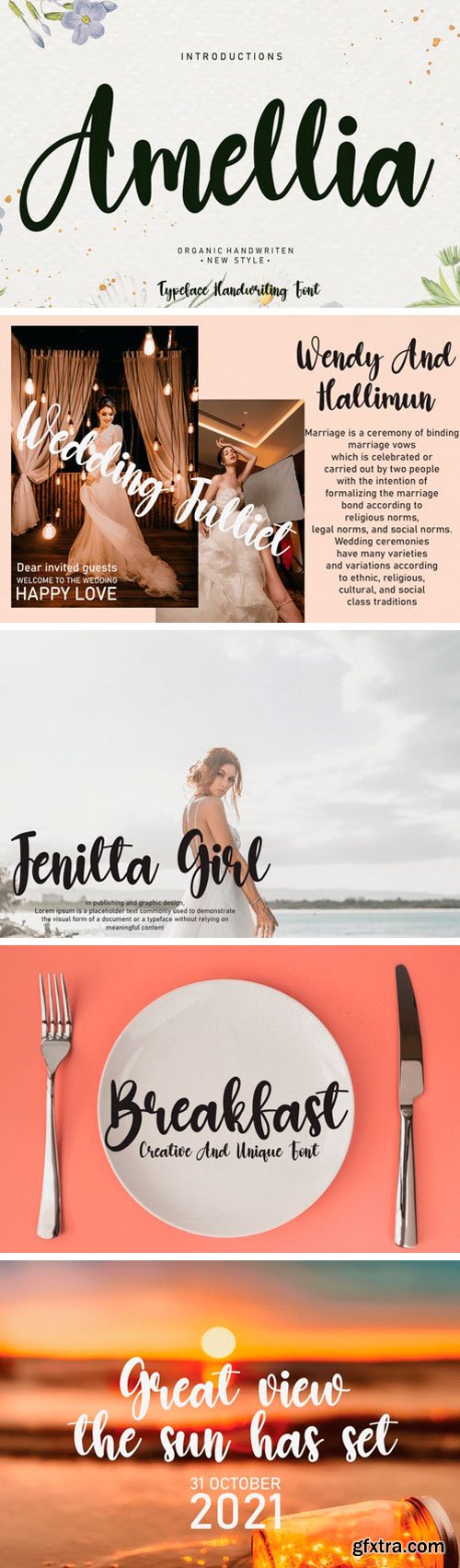 Amellia Script Font