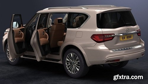 Infiniti QX80 2018 3d Model