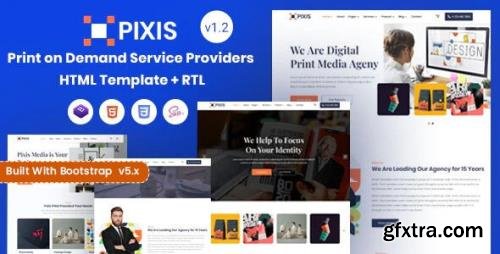 ThemeForest - Pixis v1.2 - Print on Demand Service Providers Template - 27460471