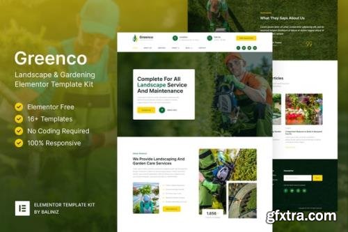 ThemeForest - Greenco v1.0.0 - Landscaping & Gardening Elementor Template Kit - 34627365