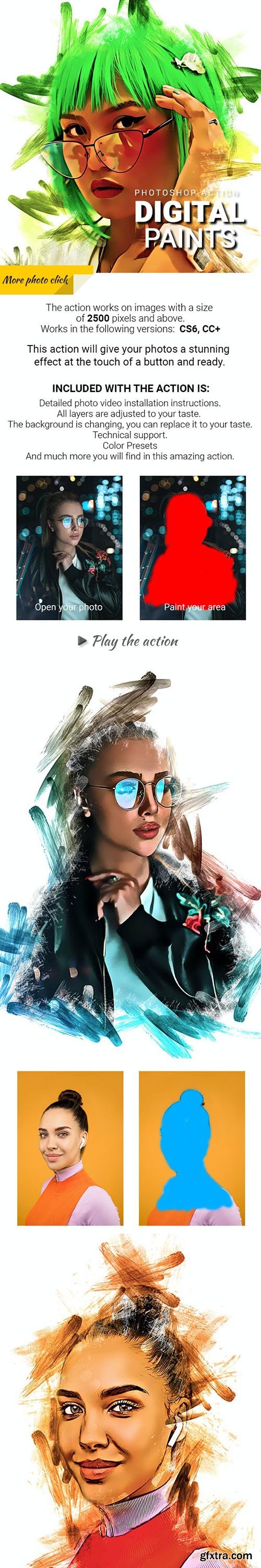 GraphicRiver - Digital Paints Photoshop Action 33747122