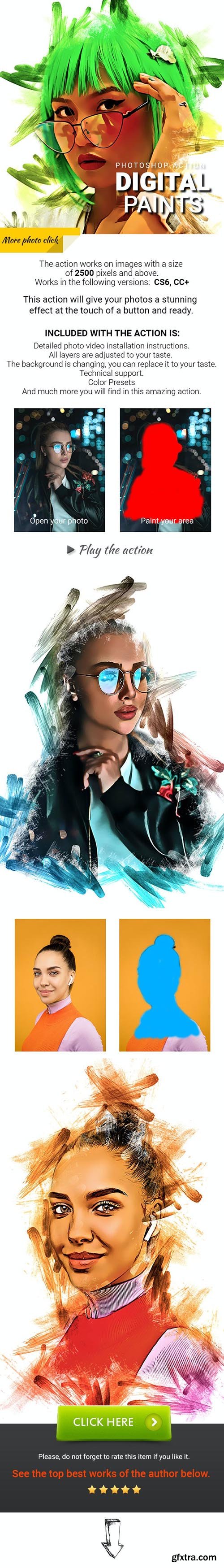 GraphicRiver - Digital Paints Photoshop Action 33747122