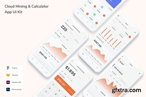 Cloud Mining & Calculator App UI Kit