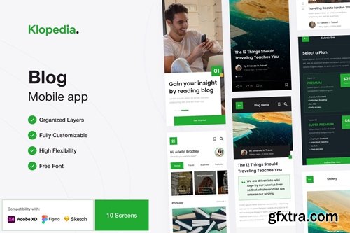 Klopedia - Blog & Publishing Mobile App UI Kit