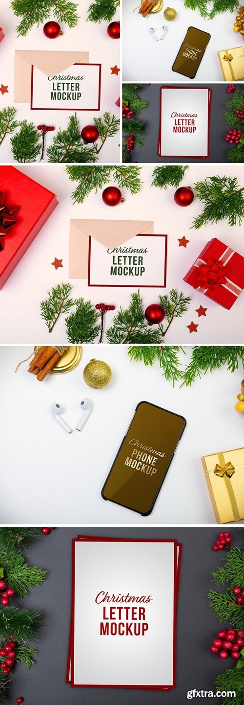 Christmas Letter & Phone Mockup Set