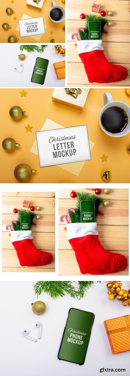 Christmas Letter & Phone Mockup Set