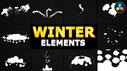 Videohive - Flash FX Winter Elements | DaVinci Resolve - 34655150 - 34655150