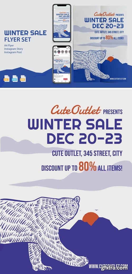 Winter Sale Flyer Set