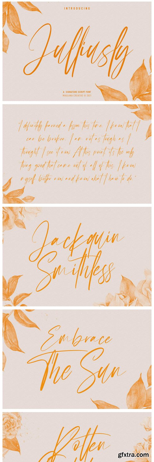 Julliusly Signature Font