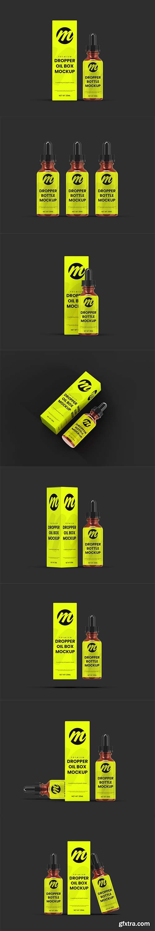 dropper bottle and box mockup