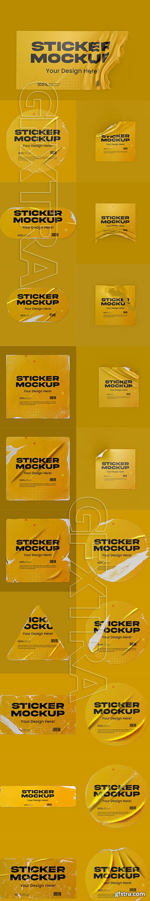 Sticker mockup Bundle