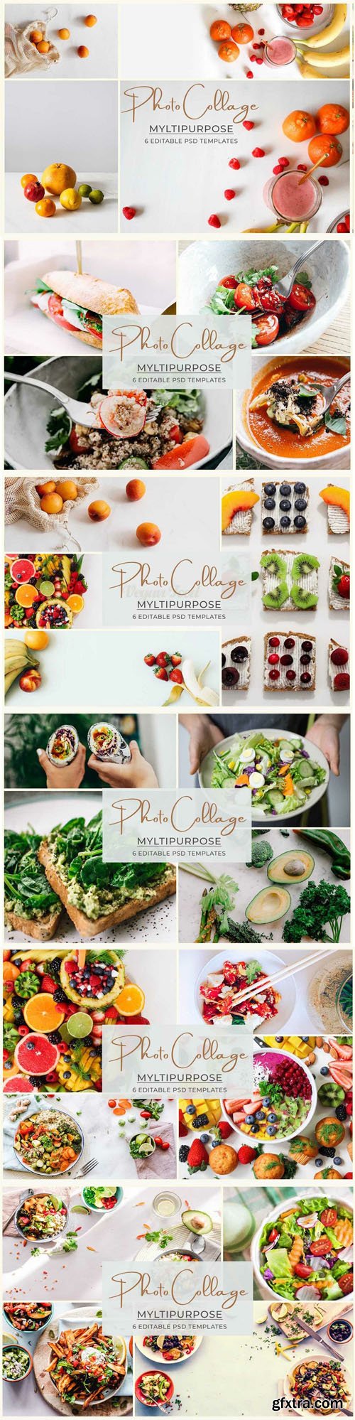 Multipurpose Photo Collage - 6 Editable PSD Templates