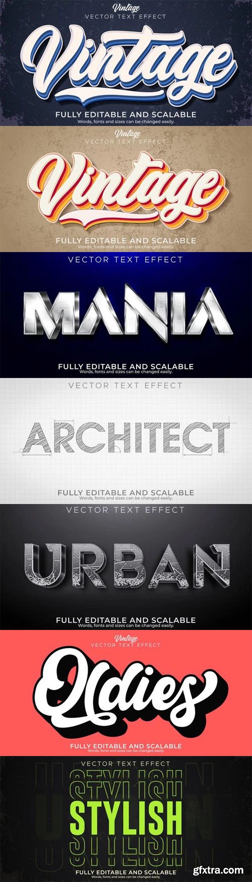 14 Text Effects Vector Styles Templates