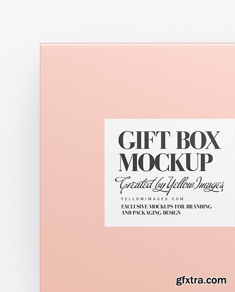 Opened Gift Paper Box Mockup 86628