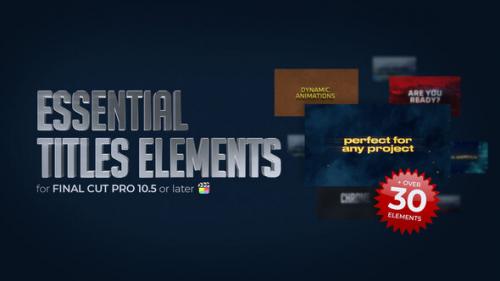 Videohive - Essential Titles Elements - FCP - 34759546 - 34759546