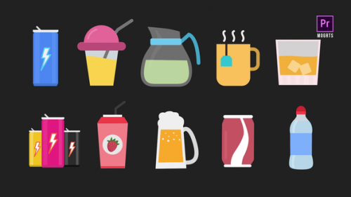 Videohive - Drinks Animated Icons - 34758338 - 34758338