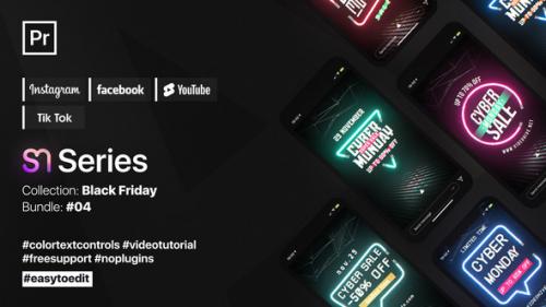 Videohive - Cyber Monday | Pr Neon Stories & Posts - 34760021 - 34760021