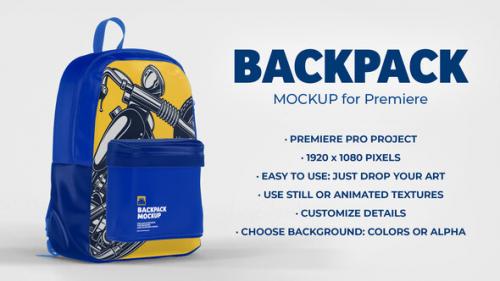 Videohive - Backpack Mockup Template - Animated Mockup PREMIERE - 34761252 - 34761252