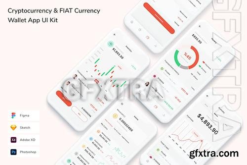 Cryptocurrency & FIAT Currency Wallet App UI Kit 3M9MWMJ