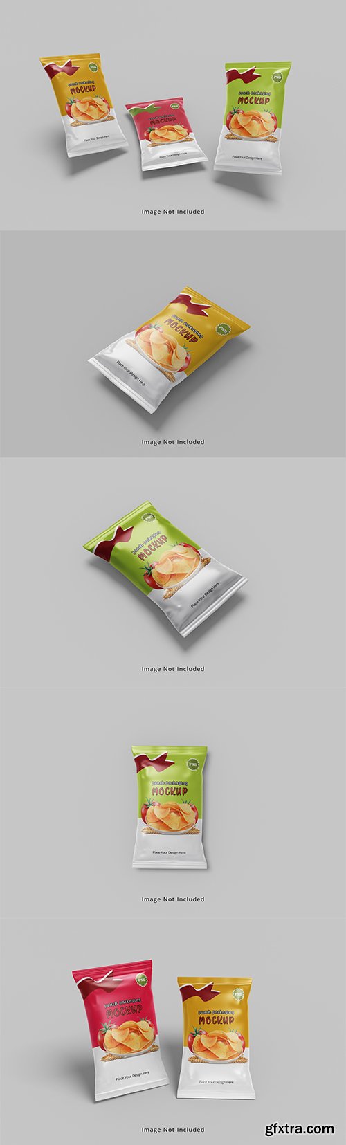 Snack pouch plastic bag mockup