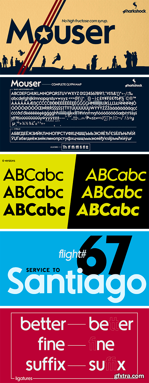 Mouser Font Family