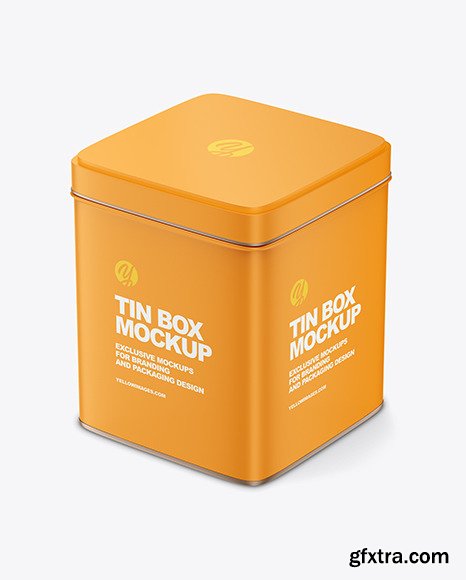 Matte Square Tin Box Mockup 91965