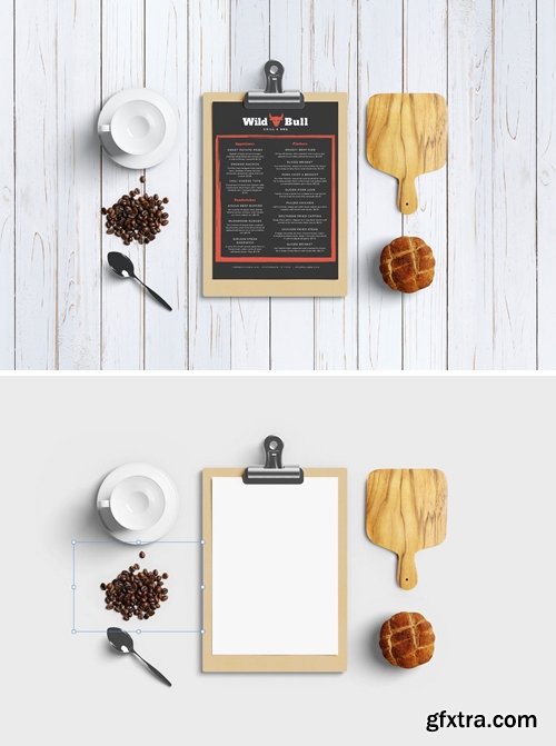 Coffee menu mockup