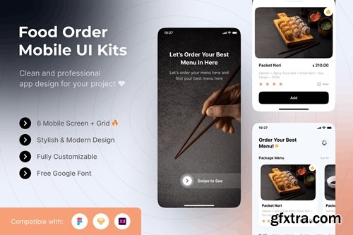 Food Order Delivery Mobile App UI Kits Template