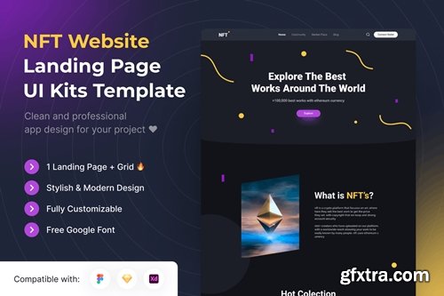 Landing Page NFT Website UI Kits Template