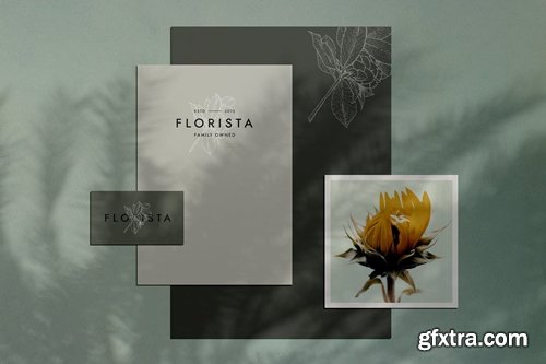 Florista Shadow Stationery Mockup