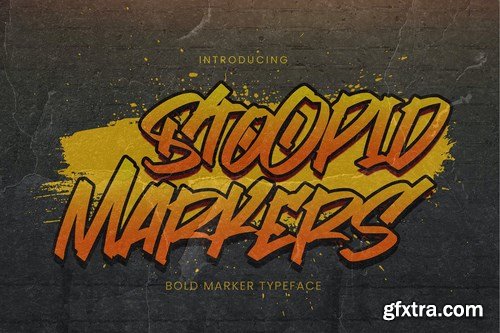 Stoopid Markers - Bold Market Typeface