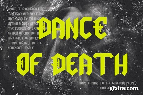 Rythm Of Death - Blackletter Display Font