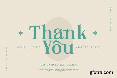 Brohoney Modern Serif Typeface