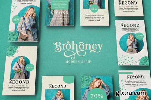 Brohoney Modern Serif Typeface