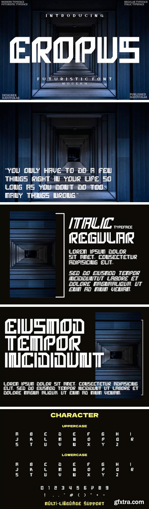 Eropus Display Font