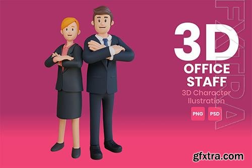 Office Staff 3D Character Illustration2