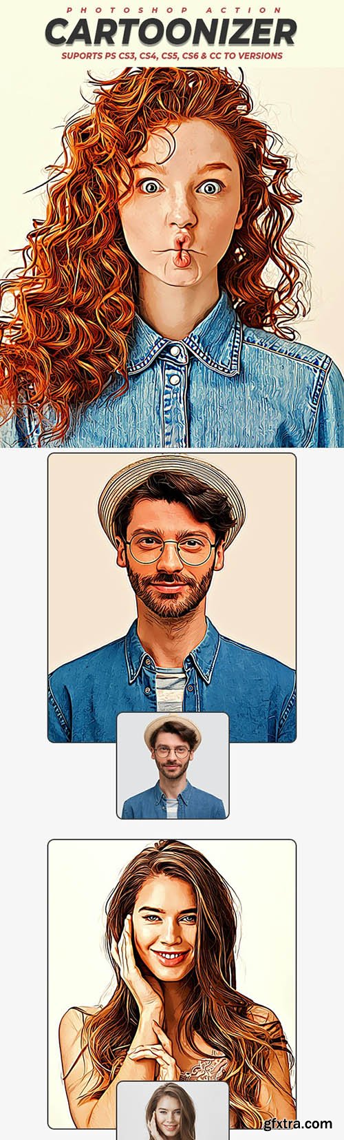 GraphicRiver - Cartoonizer Photoshop Action 33799430