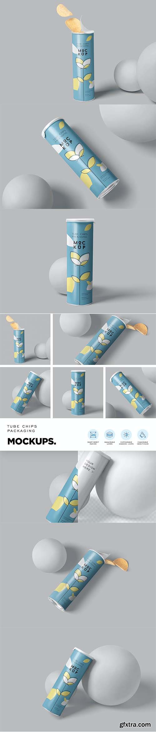 Chips Packaging Tube Mockups