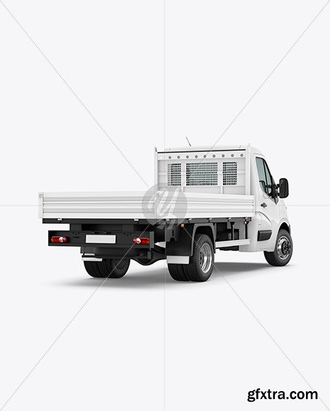 Tipper Van Mockup - Back Half Side View 89077